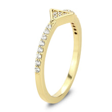 Load image into Gallery viewer, 3W1615 - Flash Gold Brass Ring with AAA Grade CZ in Clear