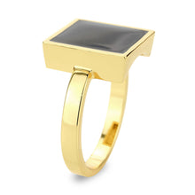 Load image into Gallery viewer, 3W1619 - Flash Gold Brass Ring with Epoxy in Jet