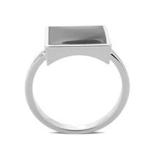 Load image into Gallery viewer, 3W1620 - Rhodium Brass Ring with Epoxy in Jet