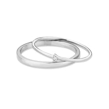 Load image into Gallery viewer, 3W1623 - Rhodium Brass Ring with AAA Grade CZ in Clear