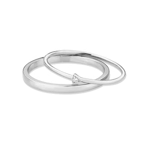 3W1623 - Rhodium Brass Ring with AAA Grade CZ in Clear