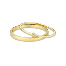Load image into Gallery viewer, 3W1624 - Flash Gold Brass Ring with AAA Grade CZ in Clear