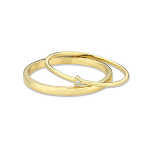 3W1624 - Flash Gold Brass Ring with AAA Grade CZ in Clear