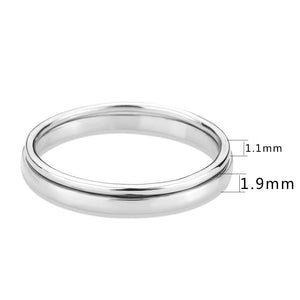 3W1625 - Rhodium Brass Ring with No Stone in No Stone