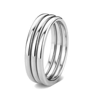 3W1627 - Rhodium Brass Ring with No Stone in No Stone