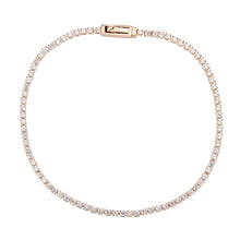 Load image into Gallery viewer, 3W1681 - Rose Gold Brass Bracelet with AAA Grade CZ in Clear