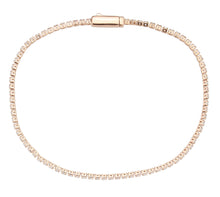 Load image into Gallery viewer, 3W1681 - Rose Gold Brass Bracelet with AAA Grade CZ in Clear