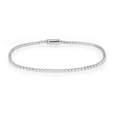 Load image into Gallery viewer, 3W1682 - Rhodium Brass Bracelet with AAA Grade CZ in Clear