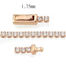 Load image into Gallery viewer, 3W1684 - Rose Gold Brass Bracelet with AAA Grade CZ in Clear