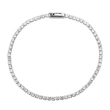 Load image into Gallery viewer, 3W1685 - Rhodium Brass Bracelet with AAA Grade CZ in Clear