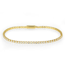 Load image into Gallery viewer, 3W1686 - Gold Brass Bracelet with AAA Grade CZ in Clear