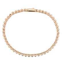 Load image into Gallery viewer, 3W1696 - Rose Gold Brass Bracelet with AAA Grade CZ in Clear