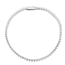Load image into Gallery viewer, 3W1700 - Rhodium Brass Bracelet with AAA Grade CZ in Clear
