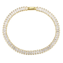Load image into Gallery viewer, 3W1701 - Gold Brass Bracelet with AAA Grade CZ in Clear
