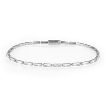 Load image into Gallery viewer, 3W1706 - Rhodium Brass Bracelet with AAA Grade CZ in Clear