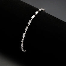 Load image into Gallery viewer, 3W1709 - Rhodium Brass Bracelet with AAA Grade CZ in Clear