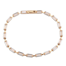 Load image into Gallery viewer, 3W1714 - Rose Gold Brass Bracelet with AAA Grade CZ in Clear