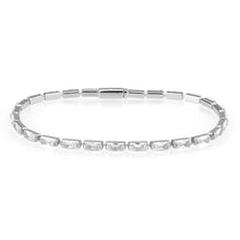 Load image into Gallery viewer, 3W1715 - Rhodium Brass Bracelet with AAA Grade CZ in Clear
