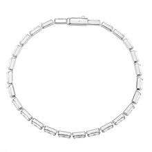Load image into Gallery viewer, 3W1715 - Rhodium Brass Bracelet with AAA Grade CZ in Clear