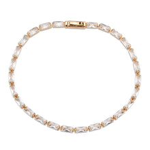 Load image into Gallery viewer, 3W1717 - Rose Gold Brass Bracelet with AAA Grade CZ in Clear