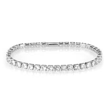 Load image into Gallery viewer, 3W1718 - Rhodium Brass Bracelet with AAA Grade CZ in Clear