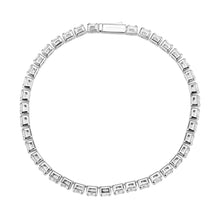 Load image into Gallery viewer, 3W1718 - Rhodium Brass Bracelet with AAA Grade CZ in Clear