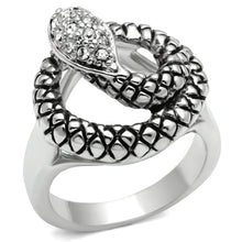 Load image into Gallery viewer, 3W183 - Rhodium Brass Ring with Top Grade Crystal  in Clear