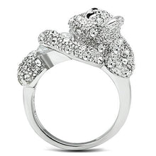 Load image into Gallery viewer, 3W187 - Rhodium Brass Ring with AAA Grade CZ  in Clear