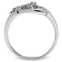Load image into Gallery viewer, 3W190 - Rhodium Brass Ring with AAA Grade CZ  in Clear