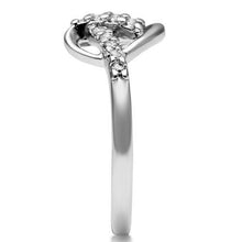 Load image into Gallery viewer, 3W190 - Rhodium Brass Ring with AAA Grade CZ  in Clear