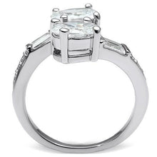 Load image into Gallery viewer, 3W203 - Rhodium Brass Ring with AAA Grade CZ  in Clear