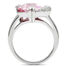 Load image into Gallery viewer, 3W206 - Rhodium Brass Ring with AAA Grade CZ  in Rose