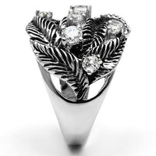 Load image into Gallery viewer, 3W211 - Rhodium Brass Ring with AAA Grade CZ  in Clear
