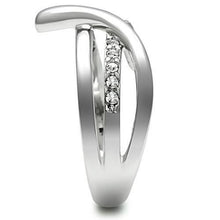 Load image into Gallery viewer, 3W216 - Rhodium Brass Ring with Top Grade Crystal  in Clear