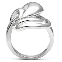 Load image into Gallery viewer, 3W237 - Rhodium Brass Ring with AAA Grade CZ  in Clear