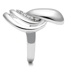 Load image into Gallery viewer, 3W237 - Rhodium Brass Ring with AAA Grade CZ  in Clear