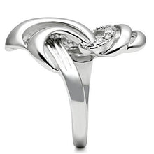 Load image into Gallery viewer, 3W237 - Rhodium Brass Ring with AAA Grade CZ  in Clear