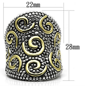 3W243 - Reverse Two-Tone Brass Ring with No Stone