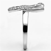Load image into Gallery viewer, 3W263 - Rhodium Brass Ring with AAA Grade CZ  in Clear