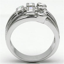 Load image into Gallery viewer, 3W271 - Rhodium Brass Ring with AAA Grade CZ  in Clear