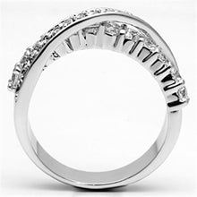 Load image into Gallery viewer, 3W274 - Rhodium Brass Ring with AAA Grade CZ  in Clear