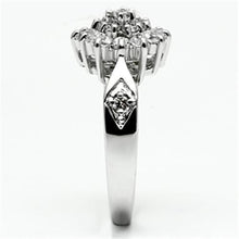 Load image into Gallery viewer, 3W278 - Rhodium Brass Ring with AAA Grade CZ  in Clear
