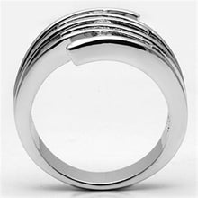 Load image into Gallery viewer, 3W285 - Rhodium Brass Ring with AAA Grade CZ  in Clear