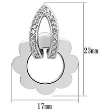 Load image into Gallery viewer, 3W302 - Rhodium Brass Earrings with AAA Grade CZ  in Clear