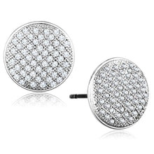 Load image into Gallery viewer, 3W666 - Rhodium Brass Earrings with AAA Grade CZ  in Clear