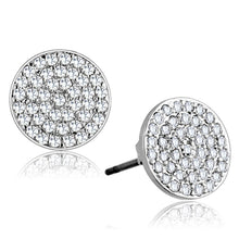 Load image into Gallery viewer, 3W693 - Rhodium Brass Earrings with AAA Grade CZ  in Clear