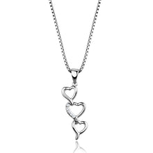 Load image into Gallery viewer, 3W843 - Rhodium Brass Chain Pendant with AAA Grade CZ  in Clear