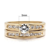 Load image into Gallery viewer, S44610 - High-Polished 925 Sterling Silver Ring with AAA Grade CZ  in Clear