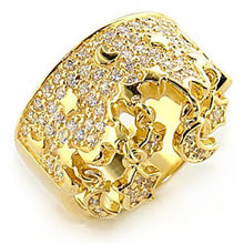 Load image into Gallery viewer, 8X014 - Gold 925 Sterling Silver Ring with AAA Grade CZ  in Clear