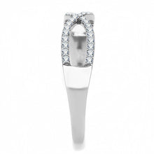 Load image into Gallery viewer, DA041 - High polished (no plating) Stainless Steel Ring with AAA Grade CZ  in Clear